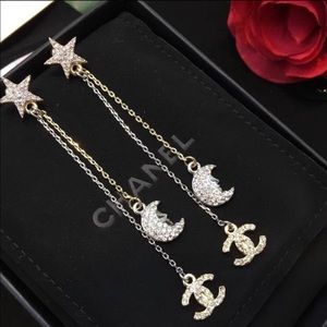 Authentic Chanel Moon Start Earrings